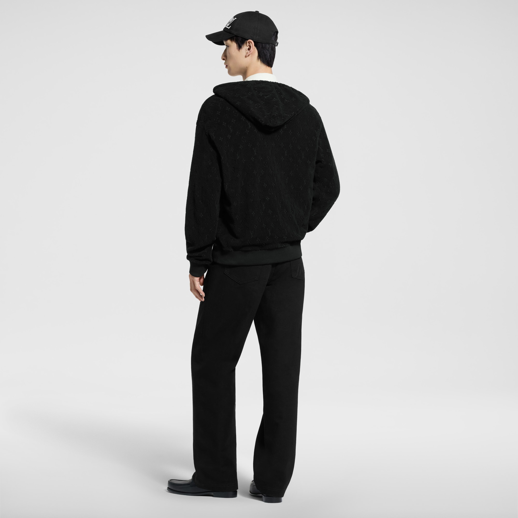 Men - Monogram French Terry Zip-Through Hoodie  Men Ready-to-Wear All Ready-to-Wear | LOUIS VUITTON (Product zoom)