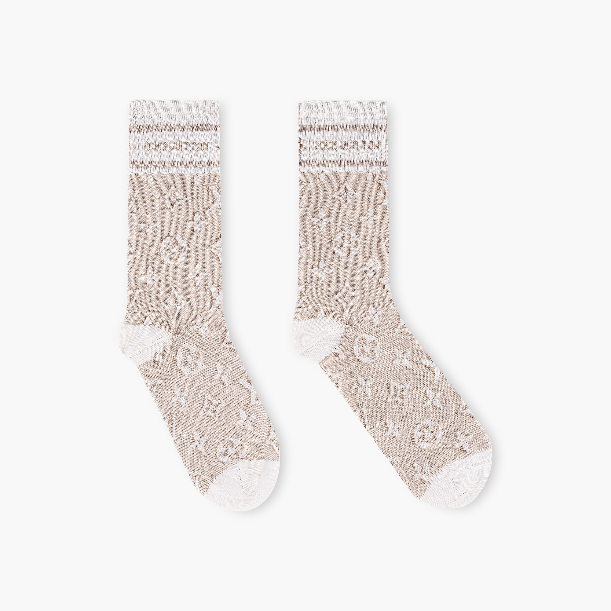 Monogram Heritage Socks Luxury S00 White LOUIS VUITTON