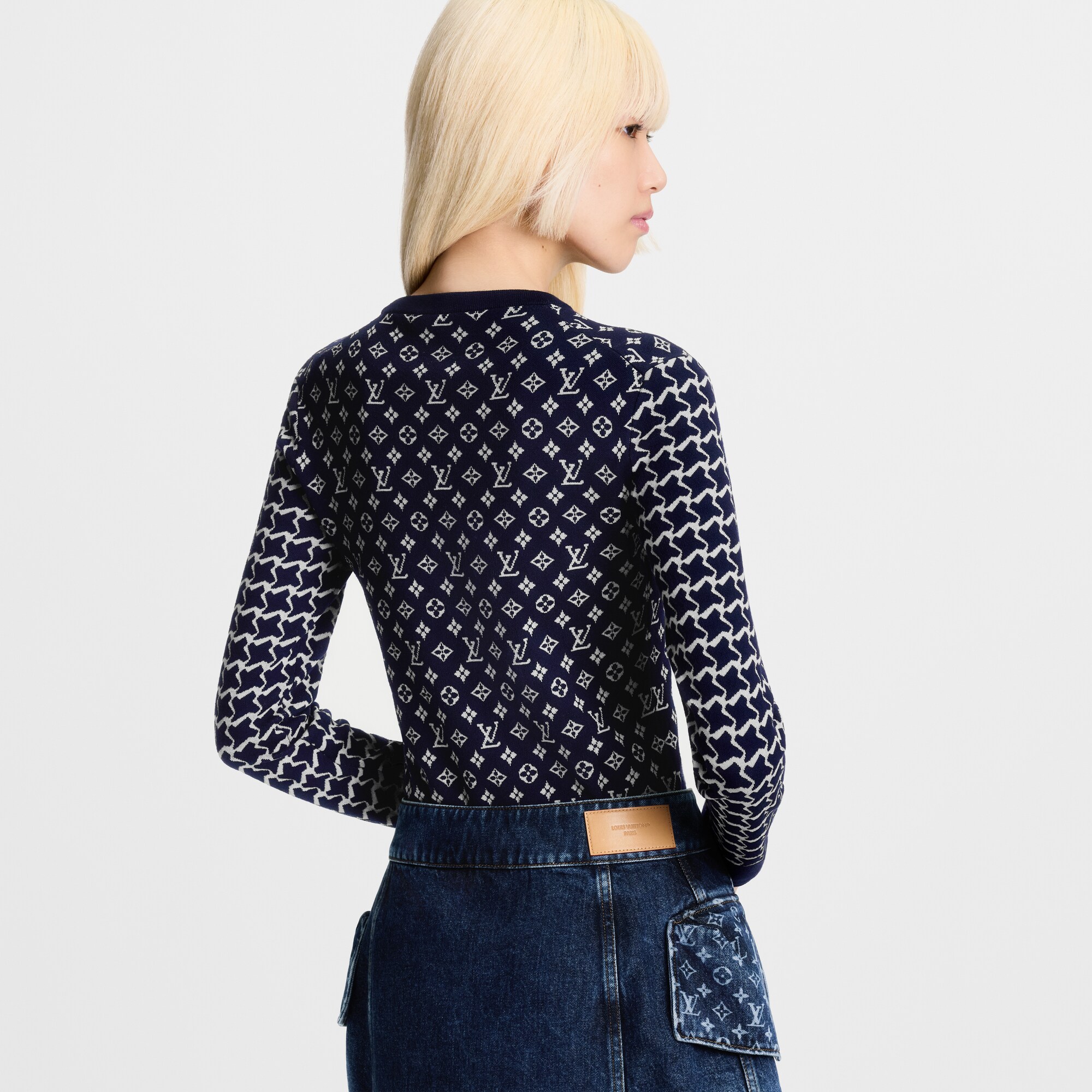 Women - Monogram Honeycomb Jumper  Women Ready-to-Wear Tops | LOUIS VUITTON (Product zoom)