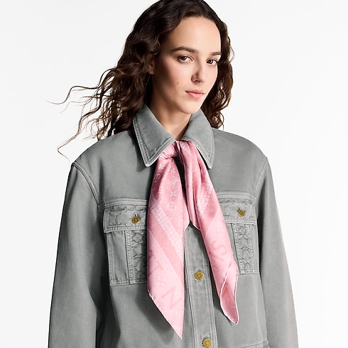 Women - Monogram Infinity Denim Square 90 S00 Women Accessories Silk Squares and Bandeaux | LOUIS VUITTON (Product zoom)