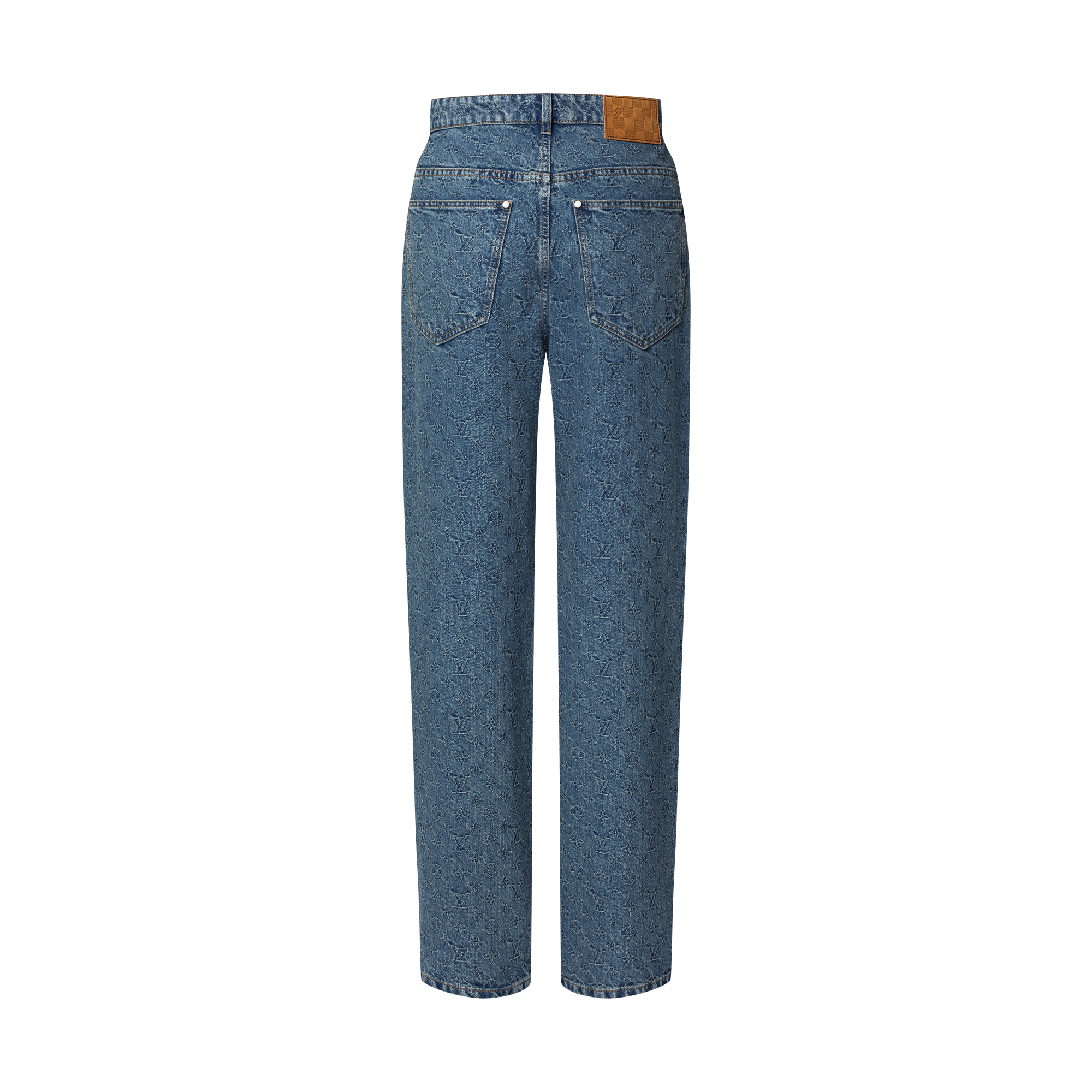 Men - Monogram Jacquard Skate Denim Trousers  Men Ready-to-Wear Denim Collection | LOUIS VUITTON (Product zoom)