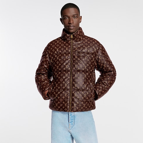 Men - Monogram Leather Puffer Jacket Men Ready-to-Wear Outerwear and Coats | LOUIS VUITTON (Product zoom)
