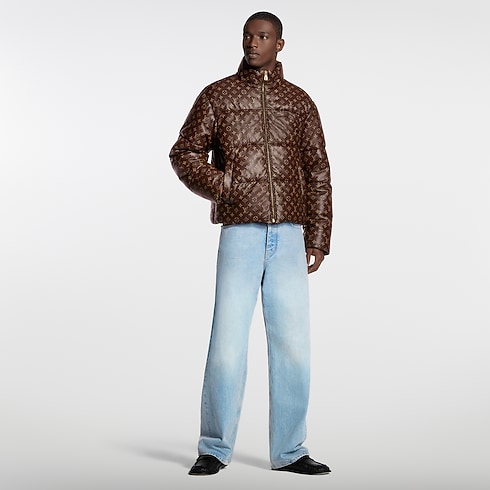 Men - Monogram Leather Puffer Jacket Men Ready-to-Wear Outerwear and Coats | LOUIS VUITTON (Product zoom)
