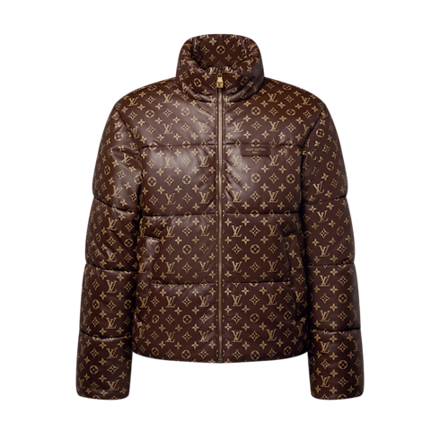 Men - Monogram Leather Puffer Jacket Men Ready-to-Wear Outerwear and Coats | LOUIS VUITTON (Product zoom)