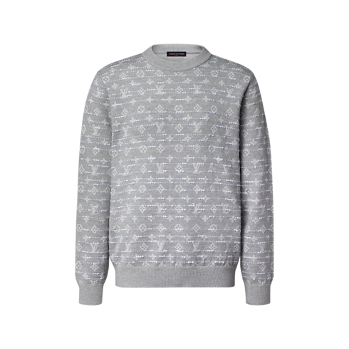 Men - Monogram Long-Sleeved Crewneck Men Ready-to-Wear All Ready-to-Wear | LOUIS VUITTON (Product zoom)