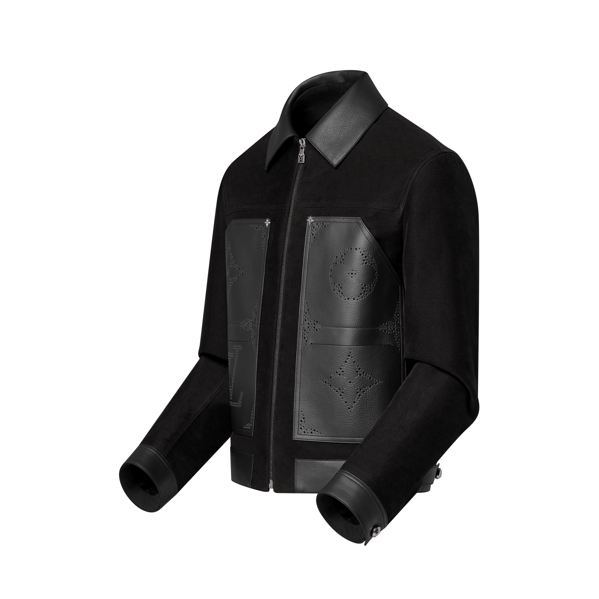 Men - Monogram Mix Leather Workwear Blouson  Men Ready-to-Wear Outerwear and Coats | LOUIS VUITTON (Product zoom)