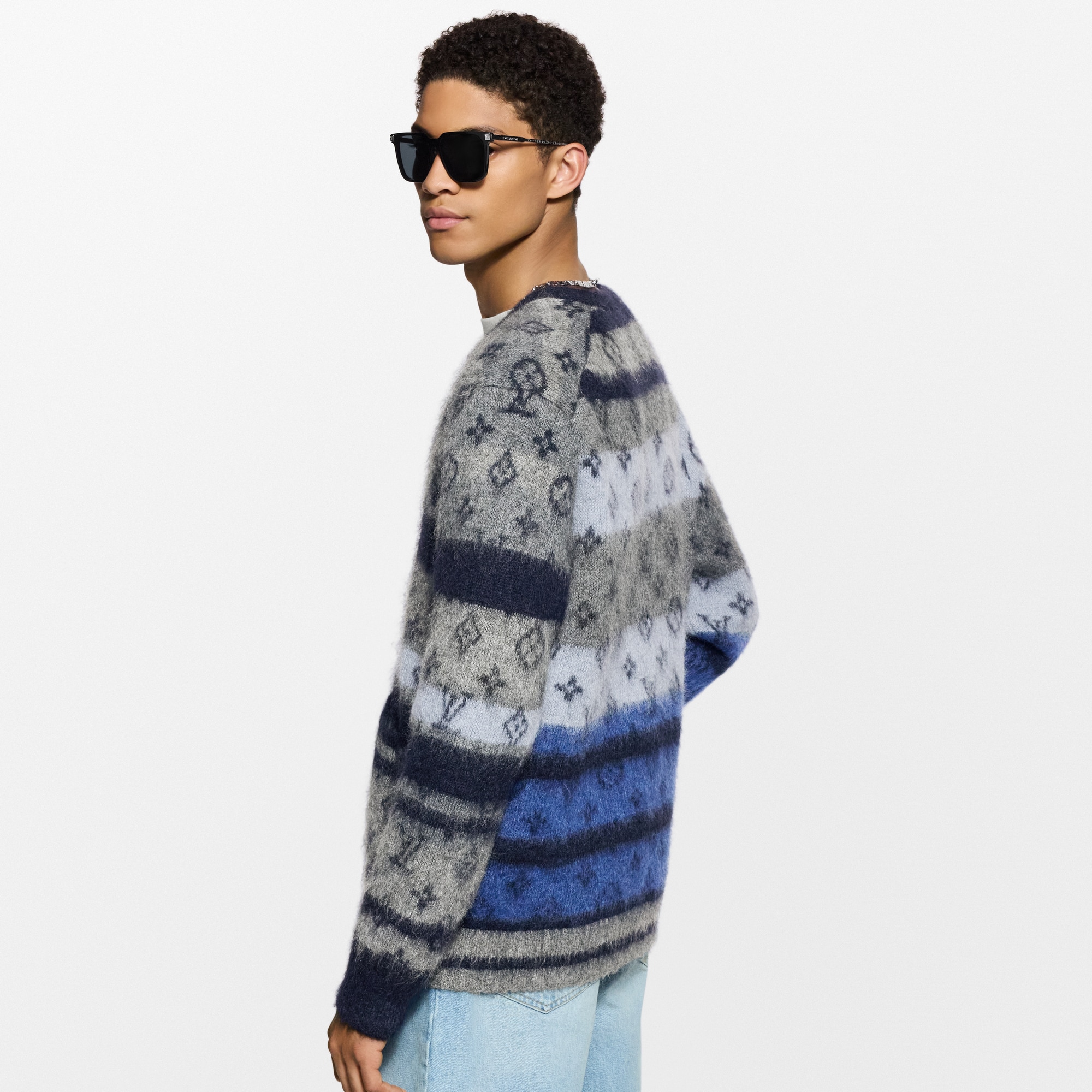 Monogram Mohair Cardigan - Luxury Blue | LOUIS VUITTON