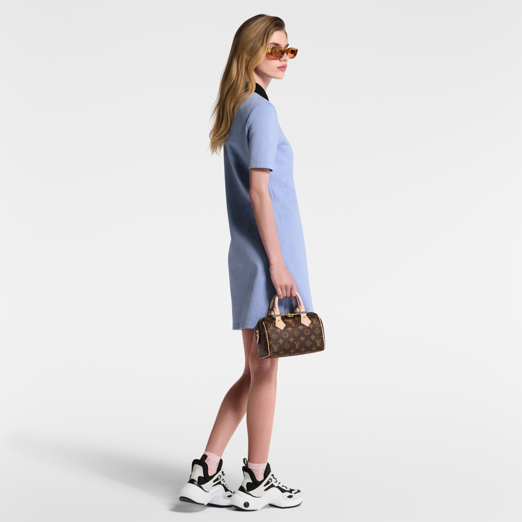 Women - Monogram Piqué Polo Dress  Women Ready-to-Wear Dresses | LOUIS VUITTON (Product zoom)