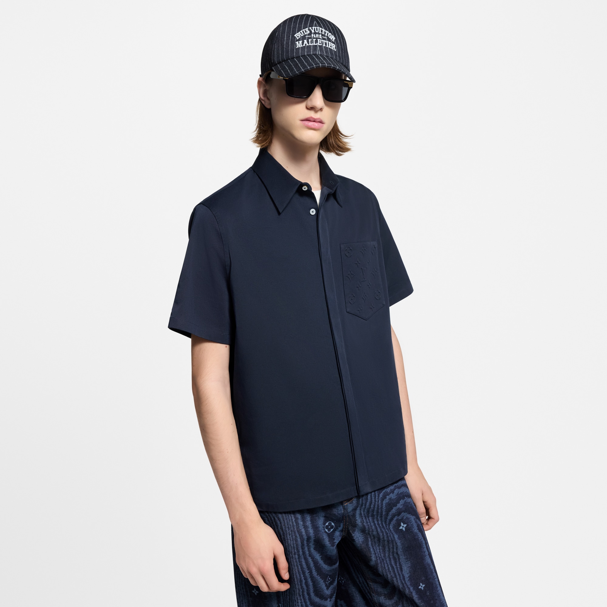 Men - Monogram Pocket Short-Sleeved Shirt  Men Ready-to-Wear Shirts | LOUIS VUITTON (Product zoom)