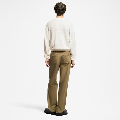 Men - Monogram Pointelle Cotton Jumper Men Ready-to-Wear All Ready-to-Wear | LOUIS VUITTON (Product zoom)