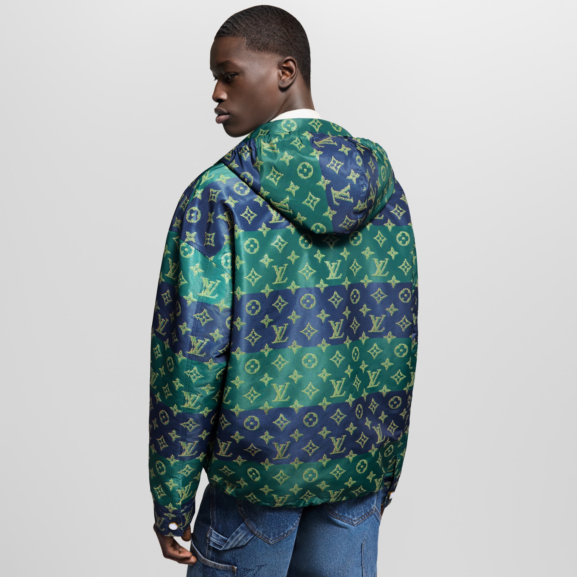 Men - Monogram Printed Coach Jacket  Men Ready-to-Wear Outerwear and Coats | LOUIS VUITTON (Product zoom)