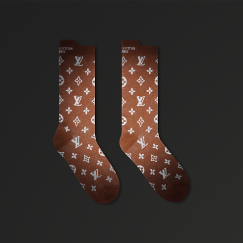 Men - Monogram Reflective Socks S00 Men Accessories Hats, Beanies and Gloves | LOUIS VUITTON