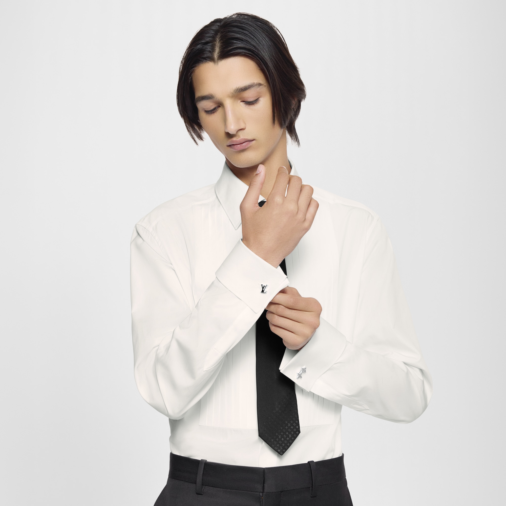 Men - Monogram Row Cufflinks S00 Men Fashion Jewellery All Fashion Jewellery | LOUIS VUITTON (Product zoom)