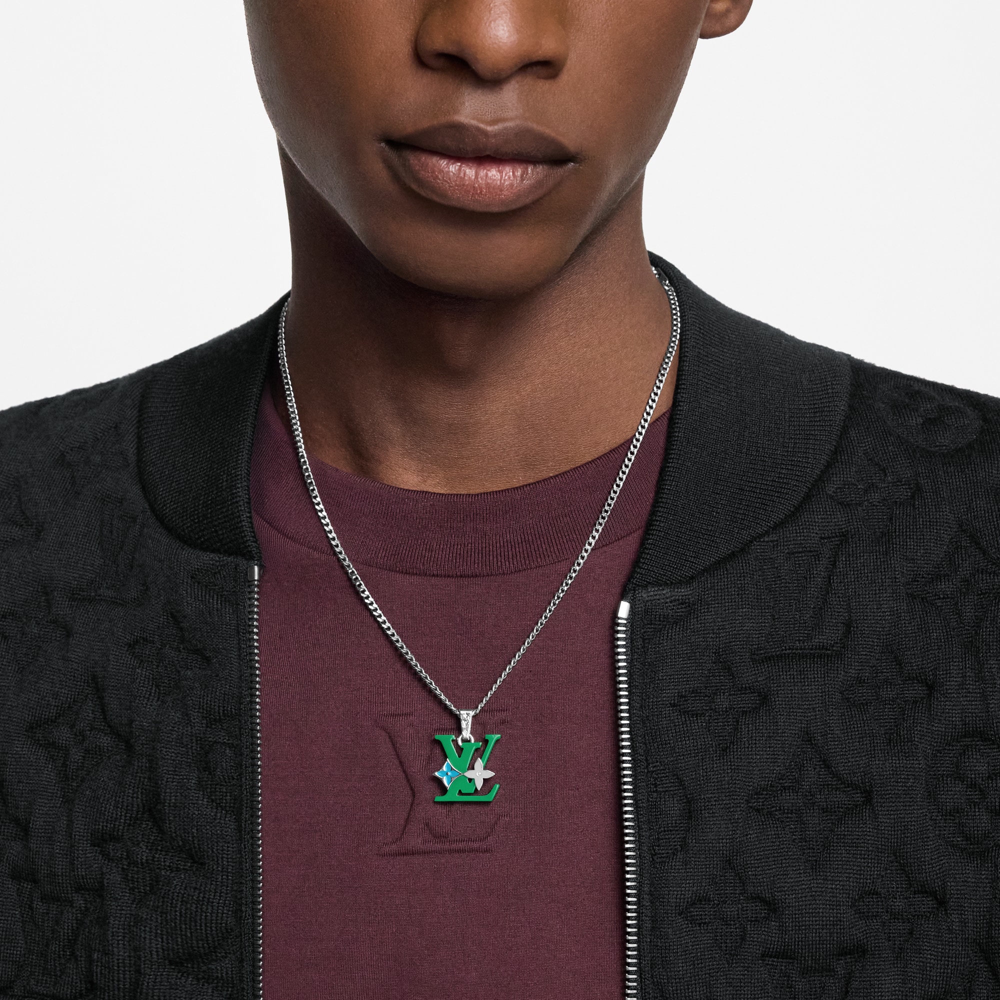 Men - Monogram Row Pendant S00 Men Fashion Jewellery Necklaces and Pendants | LOUIS VUITTON (Product zoom)