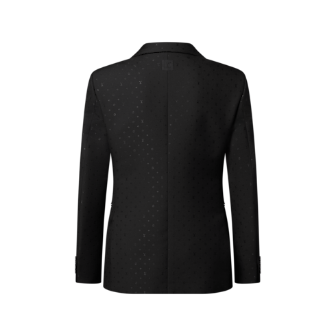 Men - Monogram Satin Single-Breasted Pont Neuf Jacket Men Ready-to-Wear All Ready-to-Wear | LOUIS VUITTON (Product zoom)