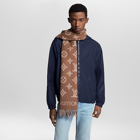Men - Monogram Shadow Scarf S00 Men Accessories Scarves | LOUIS VUITTON (Product zoom)