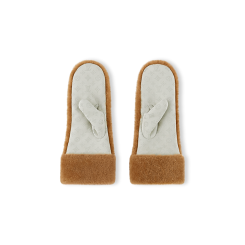 Women - Monogram Shearling Mitts S00 Women Accessories Hats & Caps | LOUIS VUITTON (Product zoom)