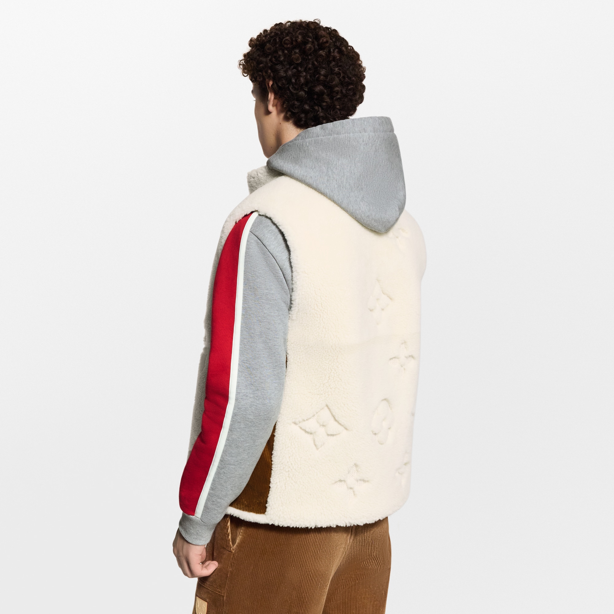 Men - Monogram Shearling Mix Reversible Gilet  Men Ready-to-Wear Outerwear and Coats | LOUIS VUITTON (Product zoom)