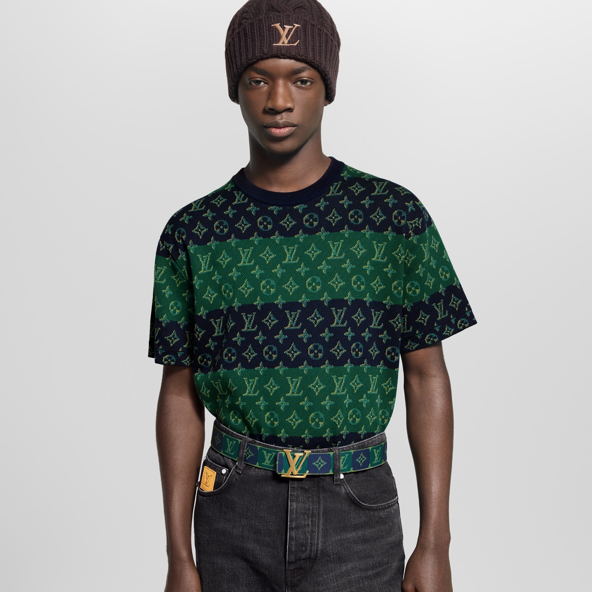 Men - Monogram Short-Sleeved Crewneck  Men Ready-to-Wear All Ready-to-Wear | LOUIS VUITTON (Product zoom)