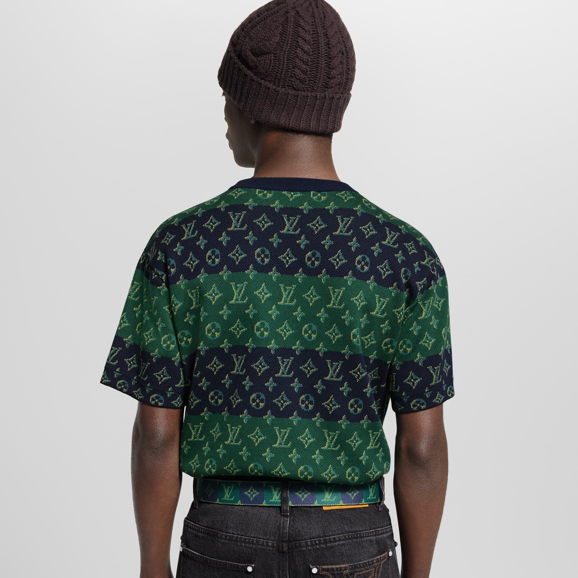 Men - Monogram Short-Sleeved Crewneck  Men Ready-to-Wear All Ready-to-Wear | LOUIS VUITTON (Product zoom)