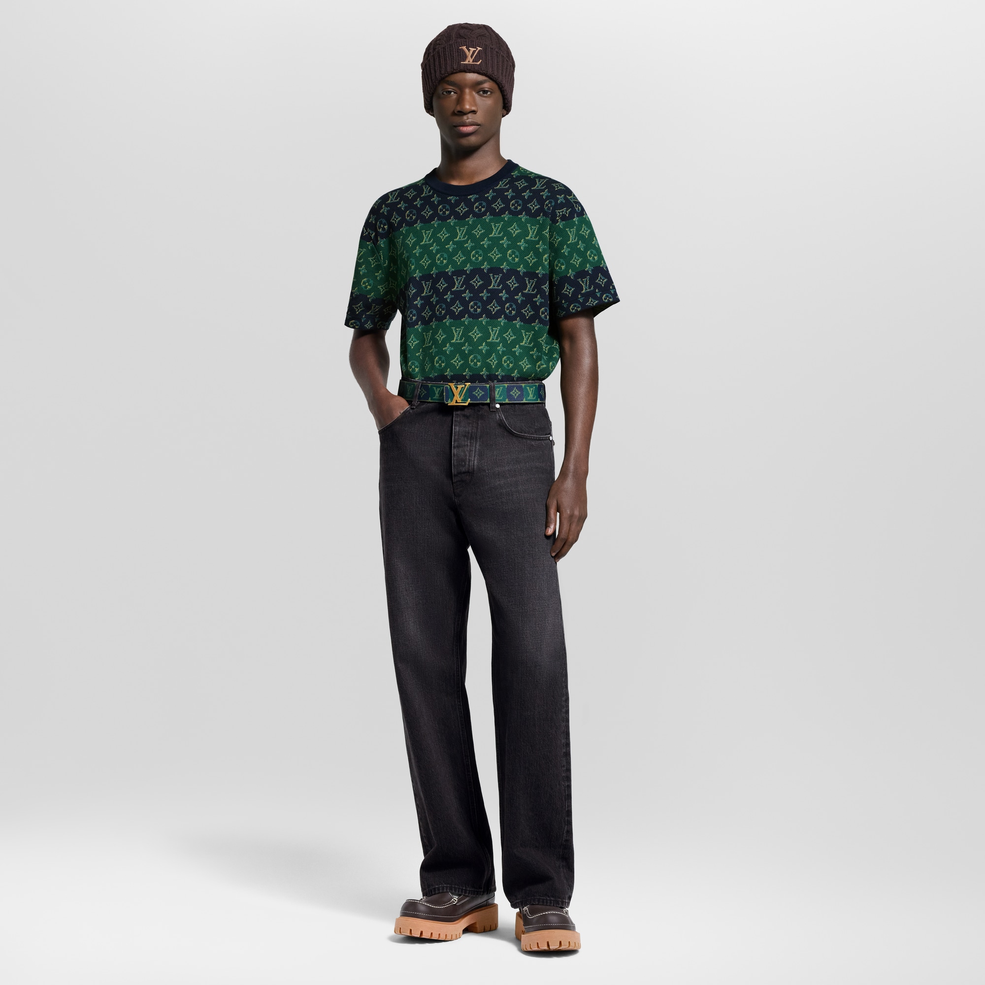 Men - Monogram Short-Sleeved Crewneck  Men Ready-to-Wear All Ready-to-Wear | LOUIS VUITTON (Product zoom)