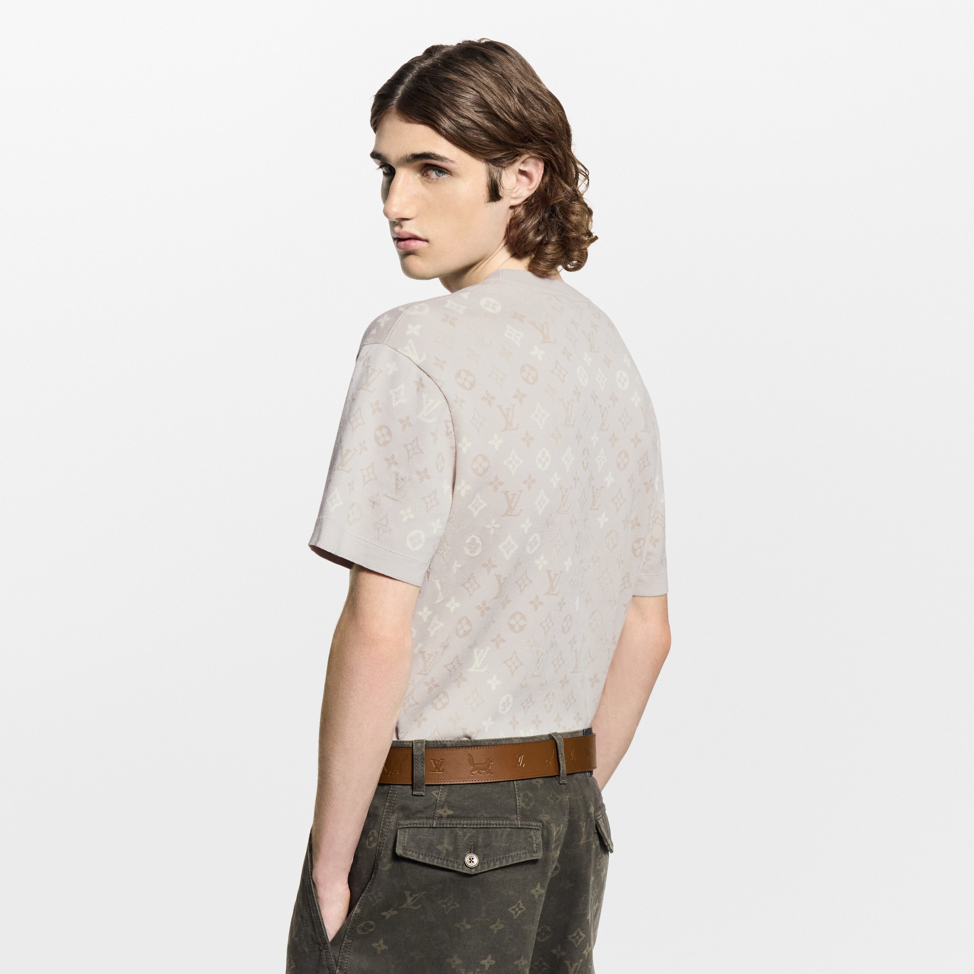 Men - Monogram Short-Sleeved Crewneck  Men Ready-to-Wear All Ready-to-Wear | LOUIS VUITTON (Product zoom)