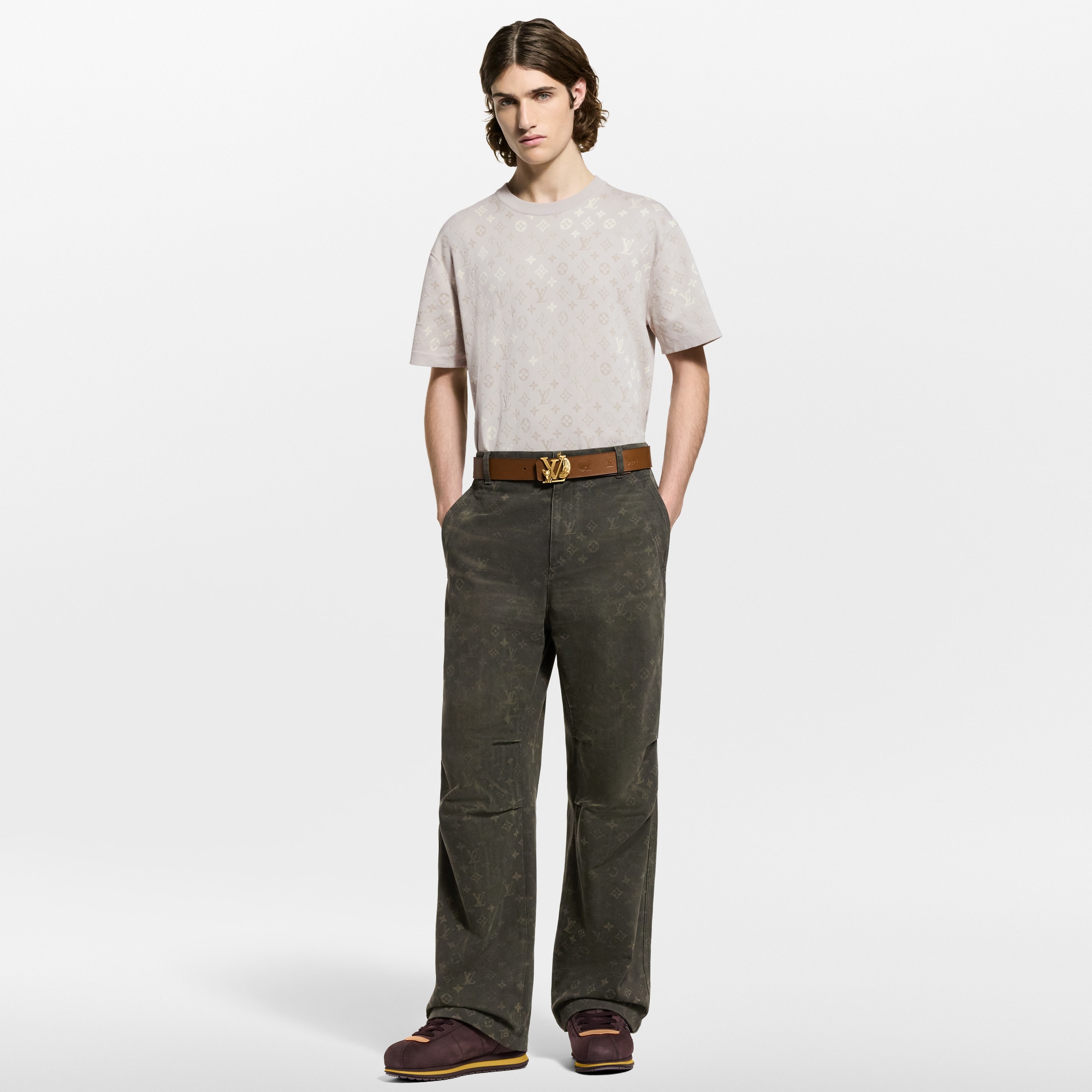 Men - Monogram Short-Sleeved Crewneck  Men Ready-to-Wear All Ready-to-Wear | LOUIS VUITTON (Product zoom)