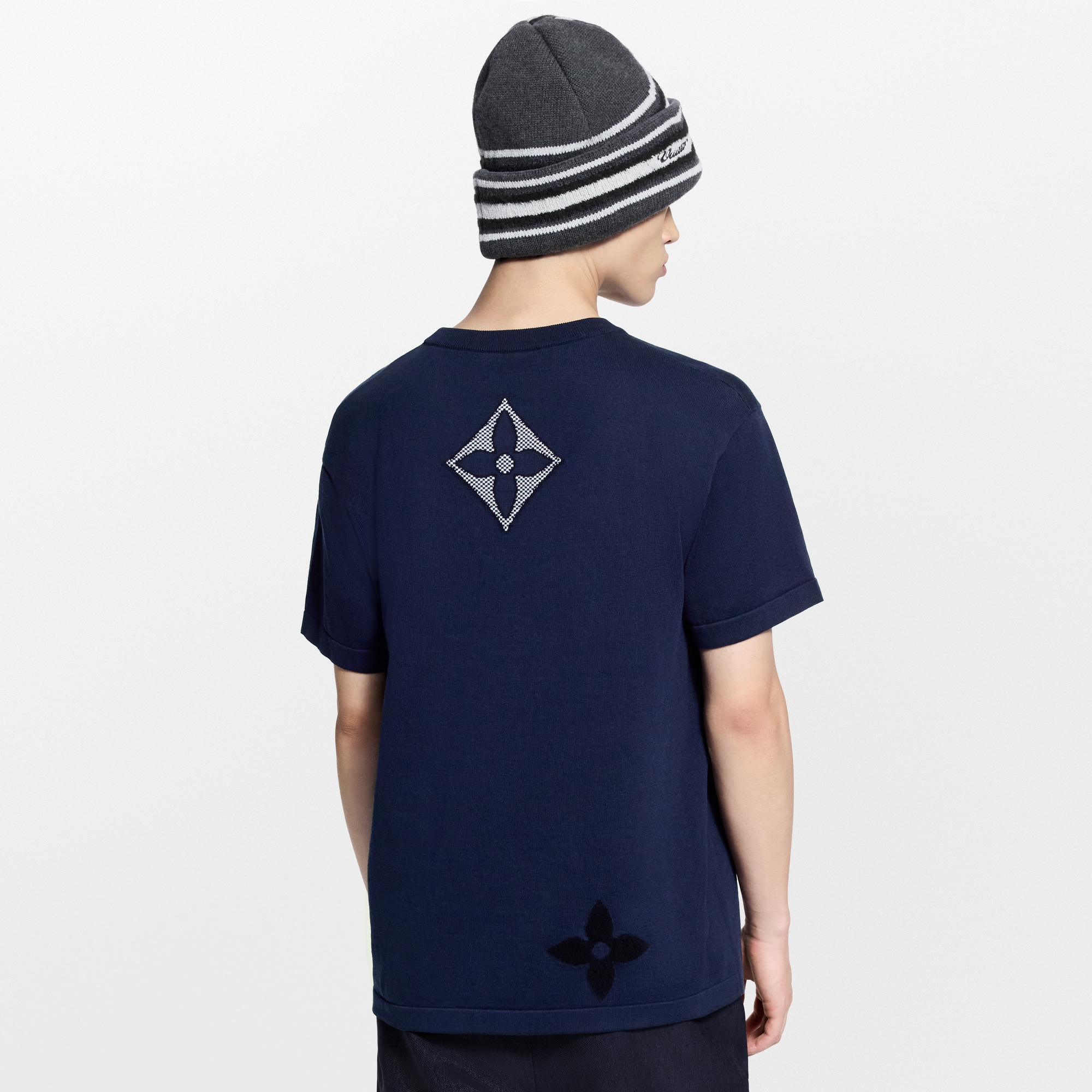 New - Monogram Short-Sleeved Knitted Crewneck  New For Men LV Ski | LOUIS VUITTON (Product zoom)