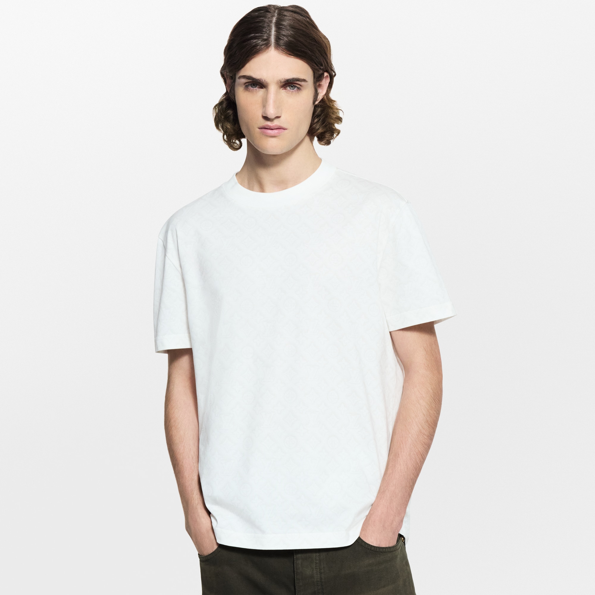 Men - Monogram Short-Sleeved T-shirt  Men Ready-to-Wear T-Shirts and Polos | LOUIS VUITTON (Product zoom)