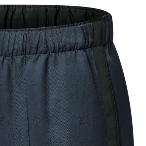 Men - Monogram Silk Blend Pyjama Trousers Men Ready-to-Wear Trousers | LOUIS VUITTON (Product zoom)