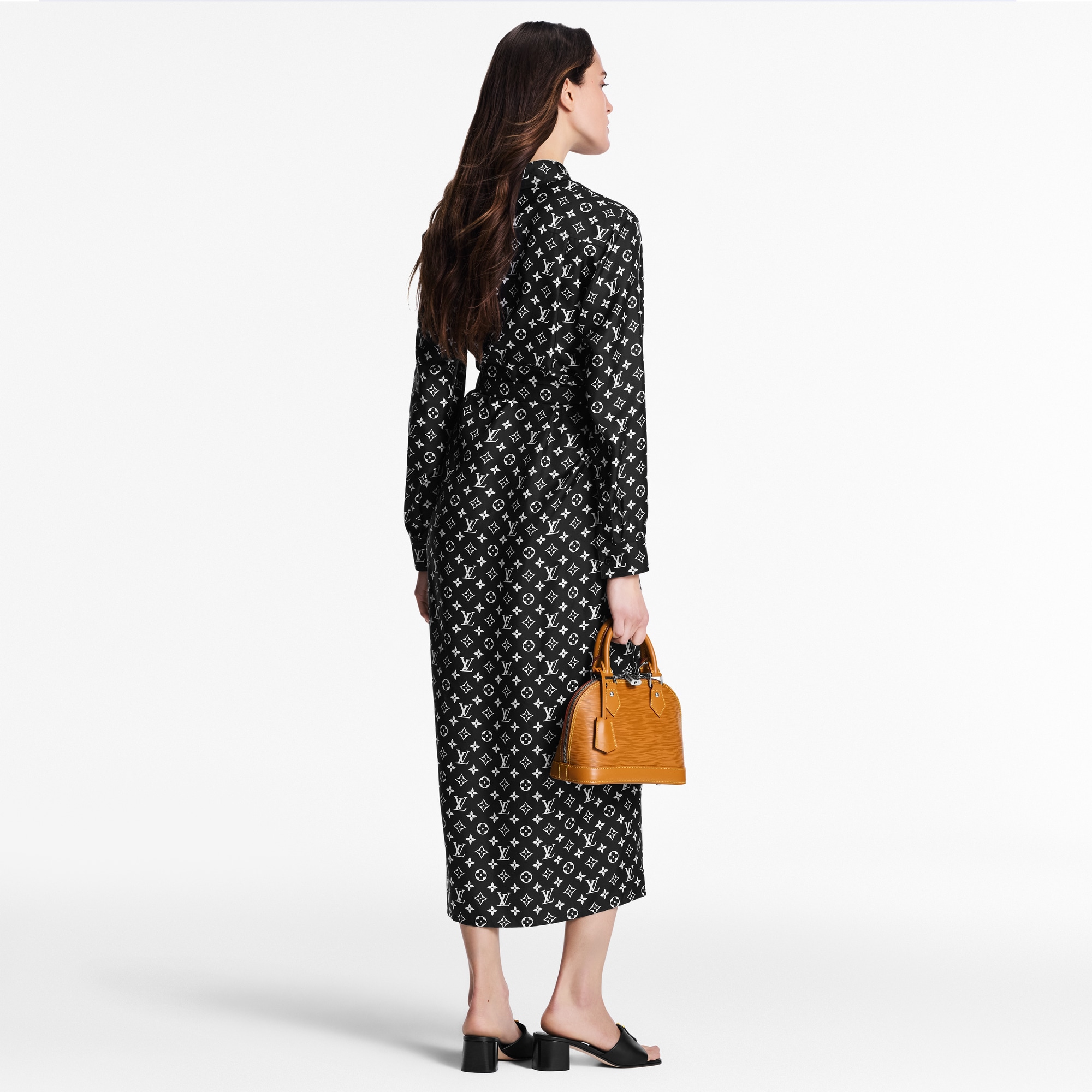 Women - Monogram Silk Shirt Dress  Women Ready-to-Wear Dresses | LOUIS VUITTON (Product zoom)