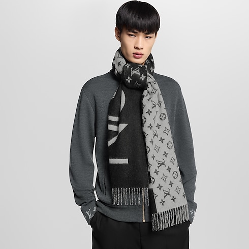 Men - Monogram Split Scarf S00 Men Accessories Scarves | LOUIS VUITTON (Product zoom)
