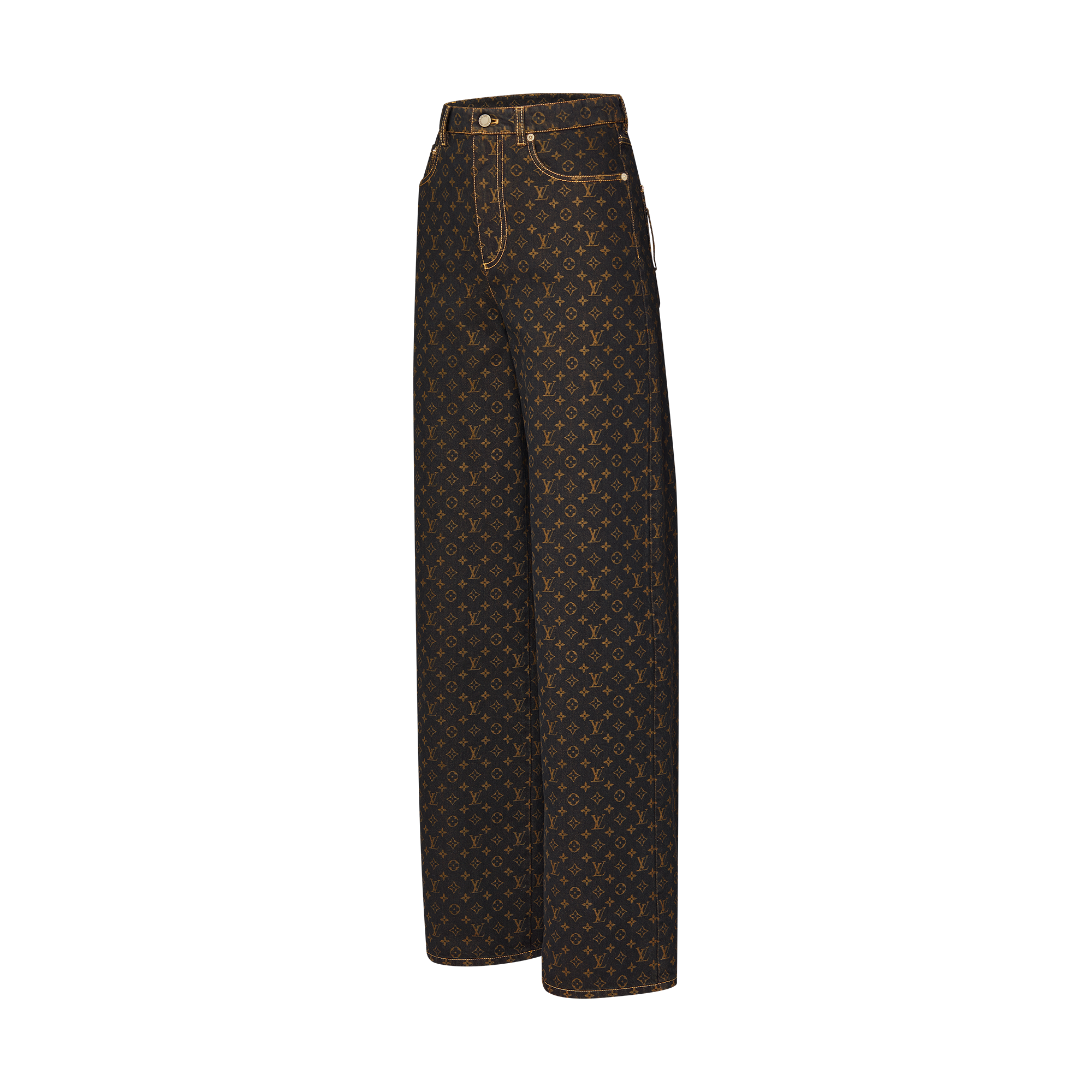 Women - Monogram Straight-Cut Jeans  Women Ready-to-Wear Trousers | LOUIS VUITTON (Product zoom)