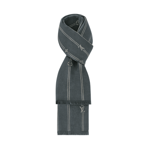 Men - Monogram Stripes Scarf S00 Men Accessories Scarves | LOUIS VUITTON (Product zoom)