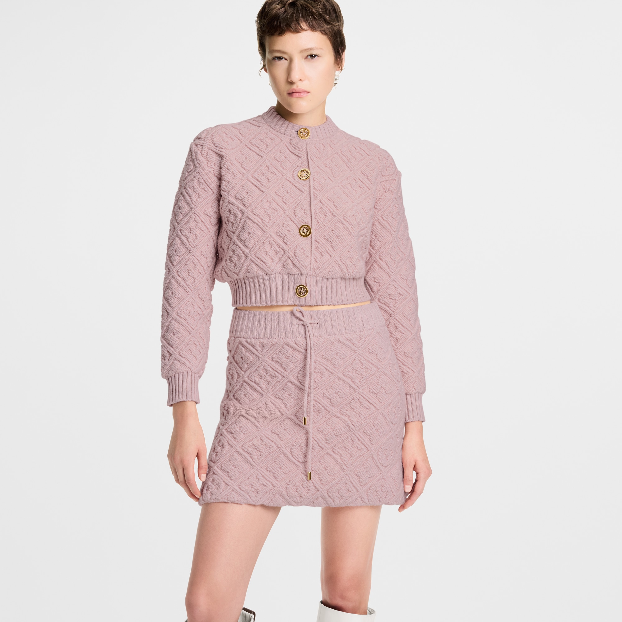 Women - Monogram Towelling Mini Skirt  Women Ready-to-Wear Skirts and Shorts | LOUIS VUITTON (Product zoom)