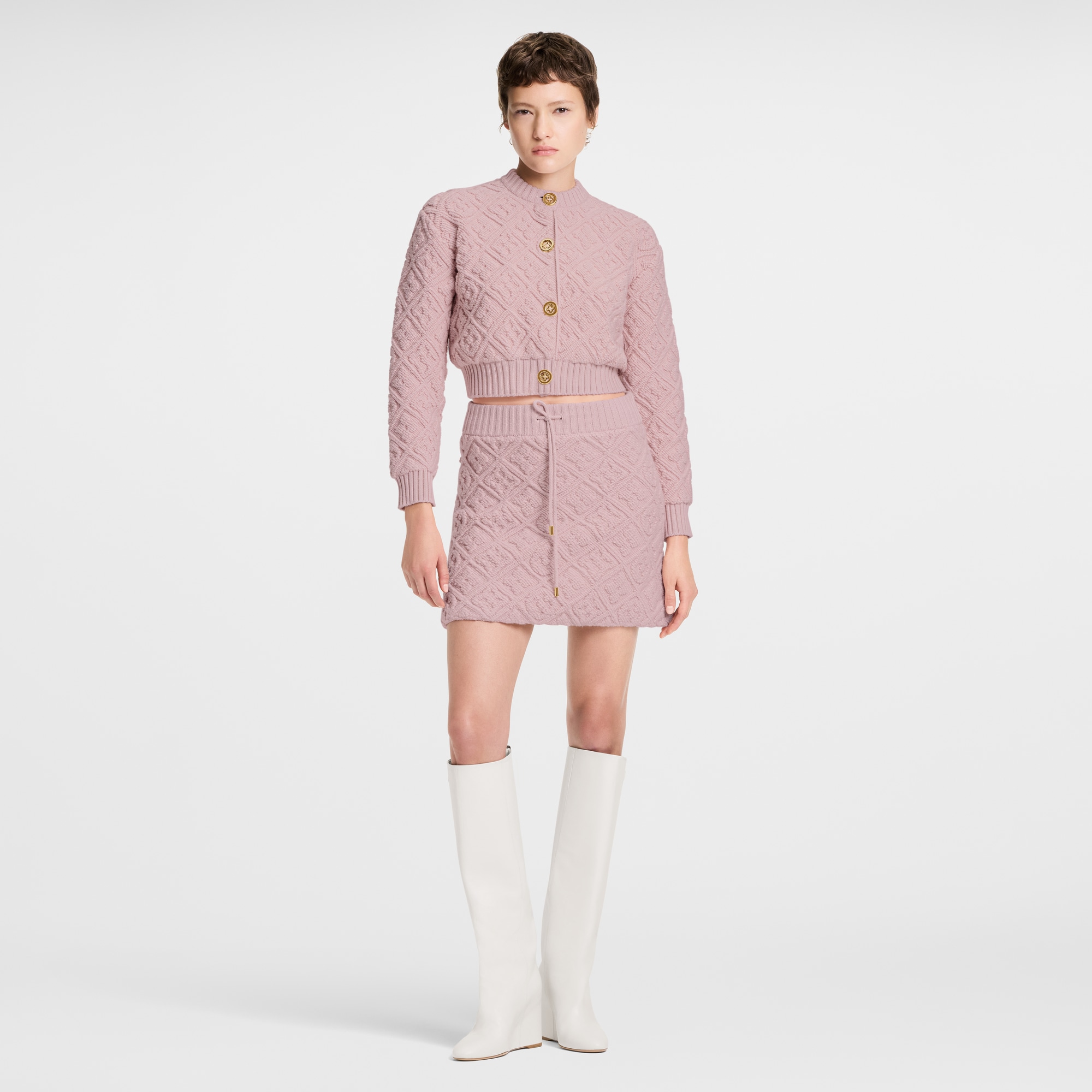 Women - Monogram Towelling Mini Skirt  Women Ready-to-Wear Skirts and Shorts | LOUIS VUITTON (Product zoom)