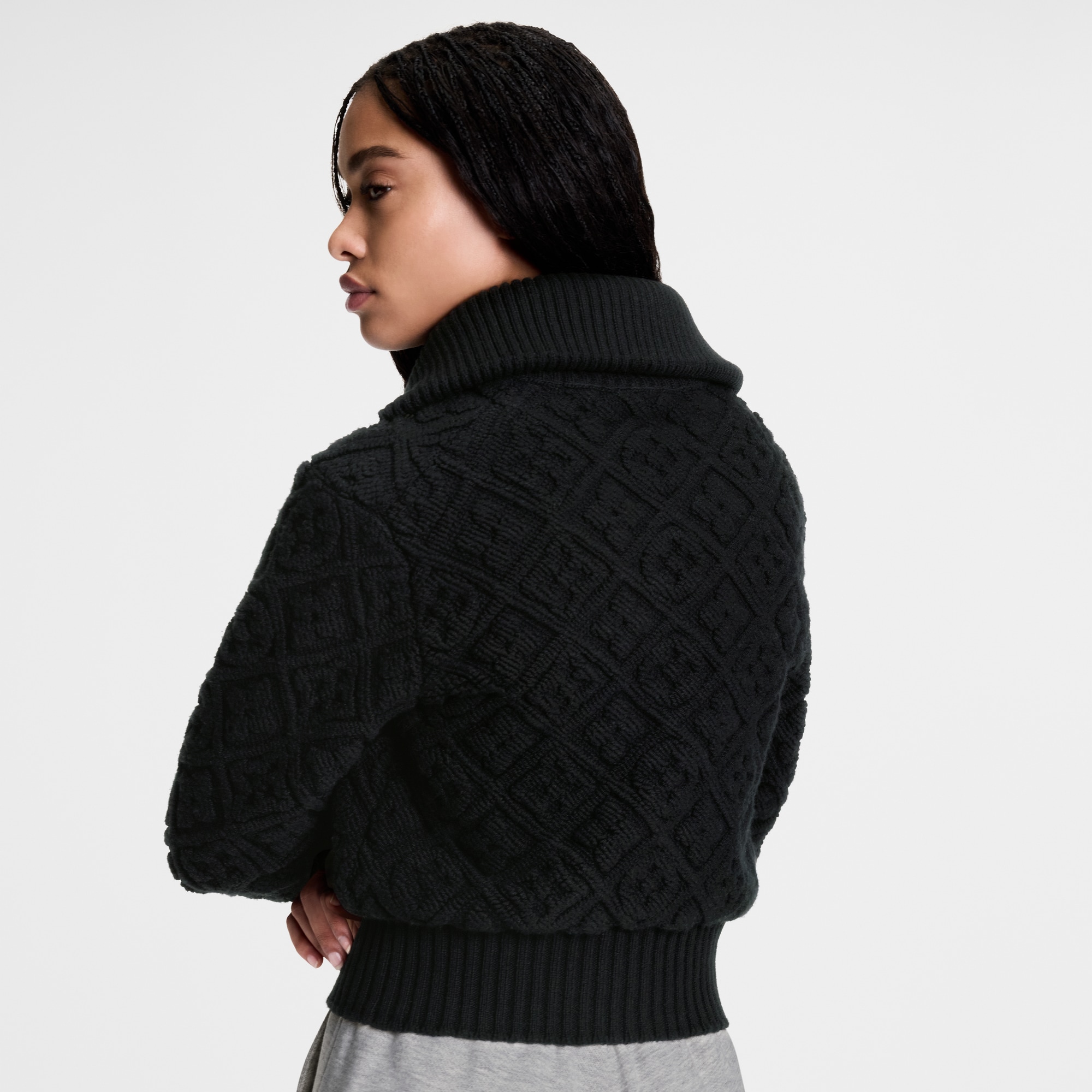 Women - Monogram Towelling Zip-Up Jacket  Women Ready-to-Wear Knitwear | LOUIS VUITTON (Product zoom)