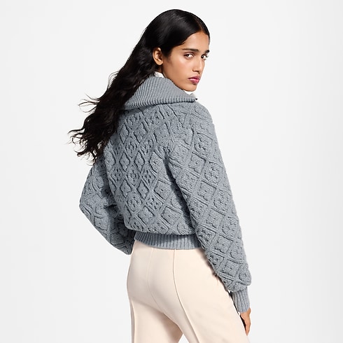 Women - Monogram Towelling Zip-Up Jacket Women Ready-to-Wear Tops and Shirts | LOUIS VUITTON (Product zoom)