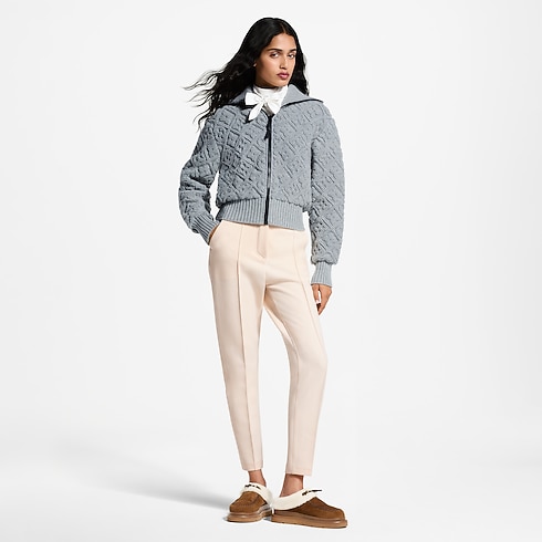 Women - Monogram Towelling Zip-Up Jacket Women Ready-to-Wear Tops and Shirts | LOUIS VUITTON (Product zoom)