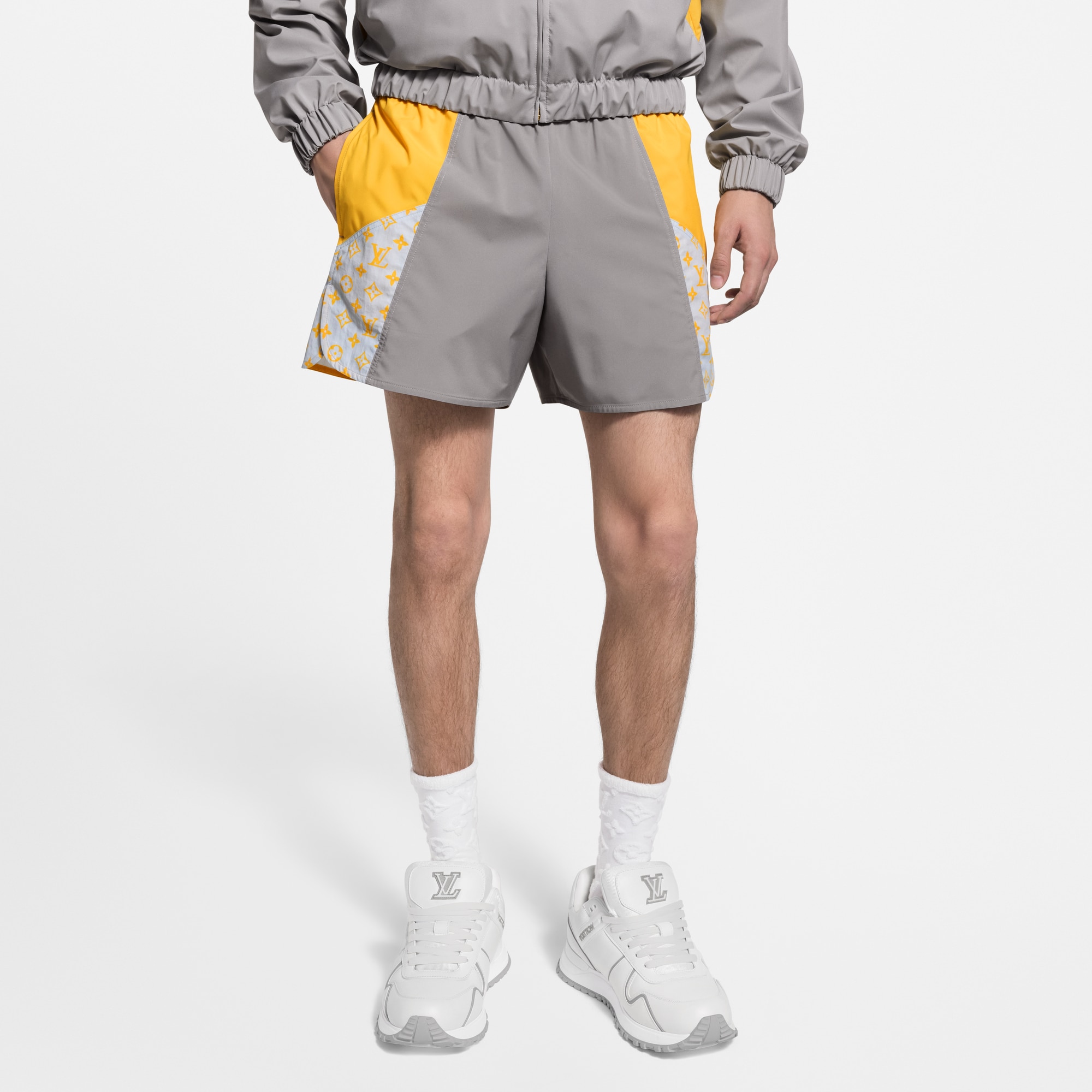 Men - Monogram Track Shorts  Men Ready-to-Wear Trousers | LOUIS VUITTON (Product zoom)