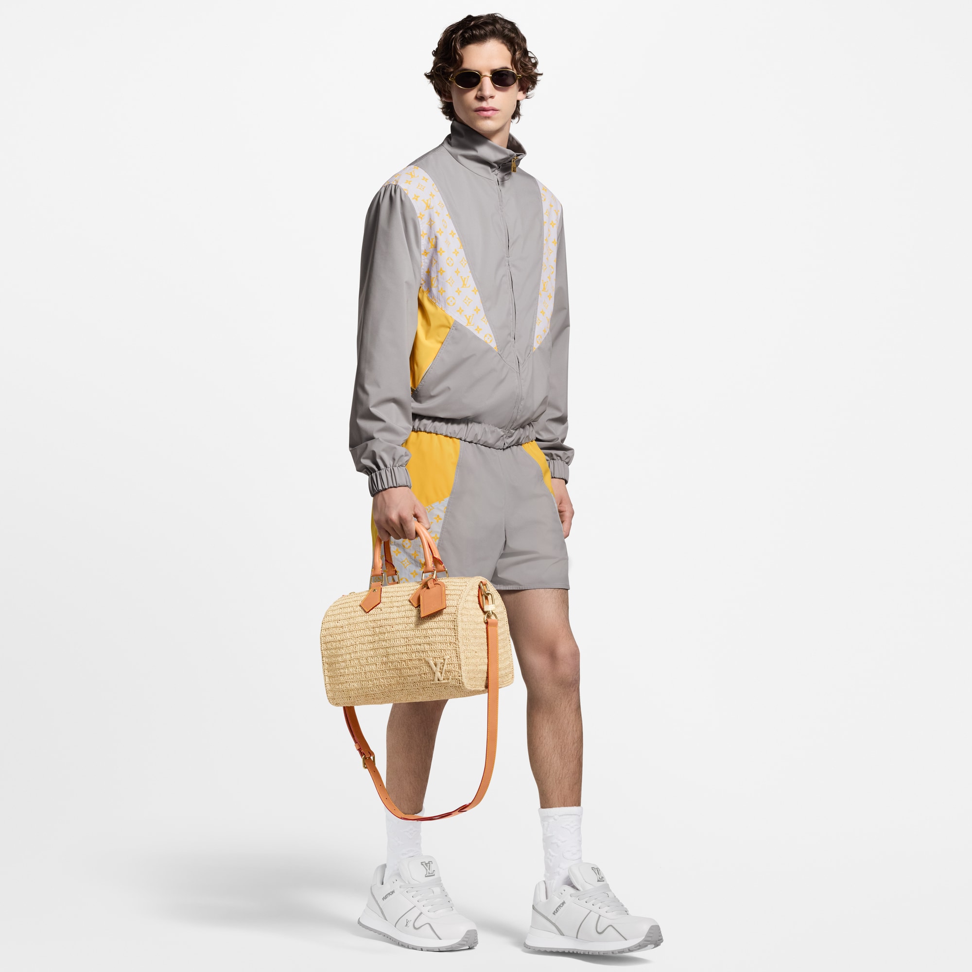 Men - Monogram Track Shorts  Men Ready-to-Wear Trousers | LOUIS VUITTON (Product zoom)