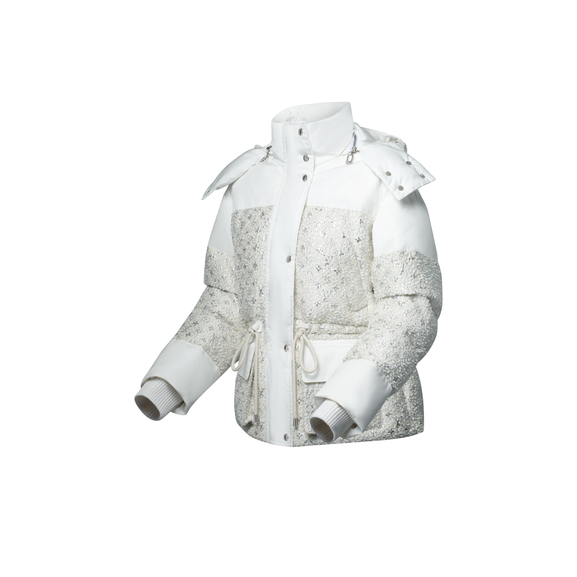 Women - Monogram Tweed Puffer Jacket  Women Ready-to-Wear Coats and Jackets | LOUIS VUITTON (Product zoom)