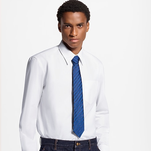 Monogram Varsity Tie worn view
