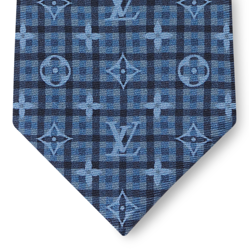 Men - Monogram Windowpane Tie S00 Men Accessories All Accessories | LOUIS VUITTON (Product zoom)