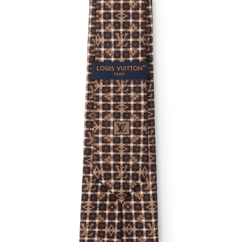 Men - Monogram Windowpane Tie S00 Men Accessories All Accessories | LOUIS VUITTON (Product zoom)