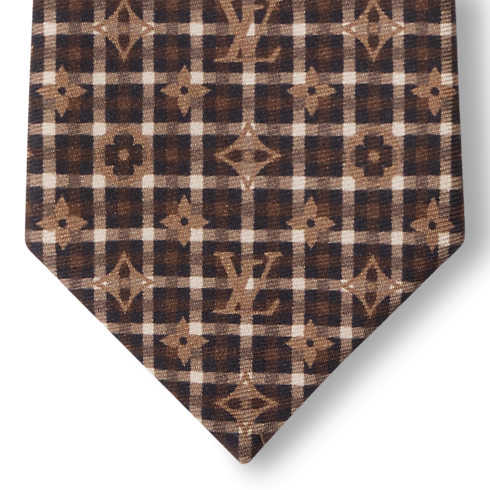 Men - Monogram Windowpane Tie S00 Men Accessories All Accessories | LOUIS VUITTON (Product zoom)