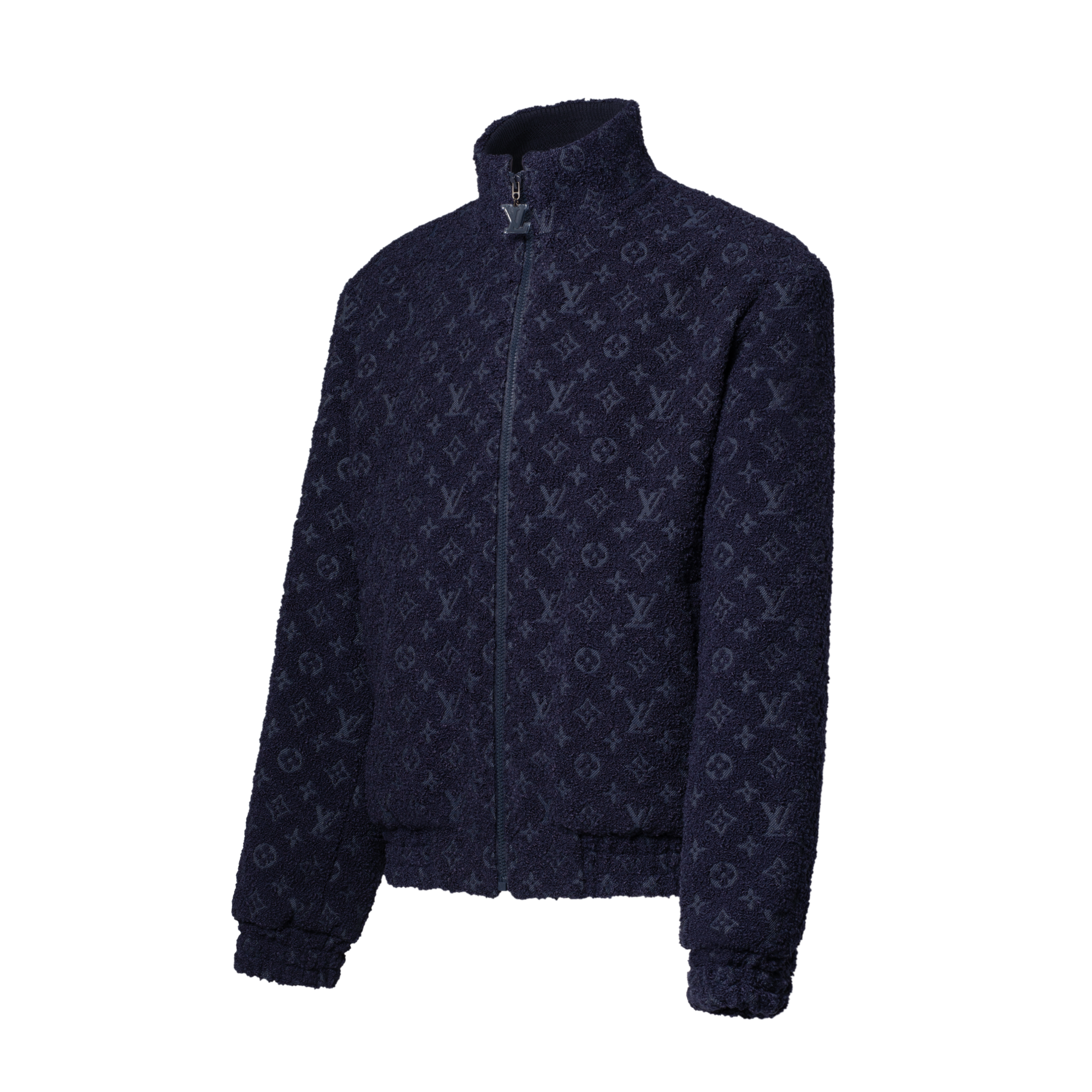 Men - Monogram Wool Bouclette Zipped Blouson  Men Ready-to-Wear Outerwear and Coats | LOUIS VUITTON (Product zoom)