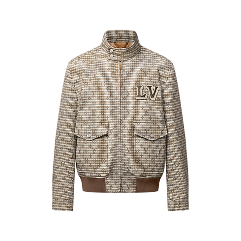 Men - Monogram Wool Harrington Blouson Men Ready-to-Wear Outerwear and Coats | LOUIS VUITTON (Product zoom)