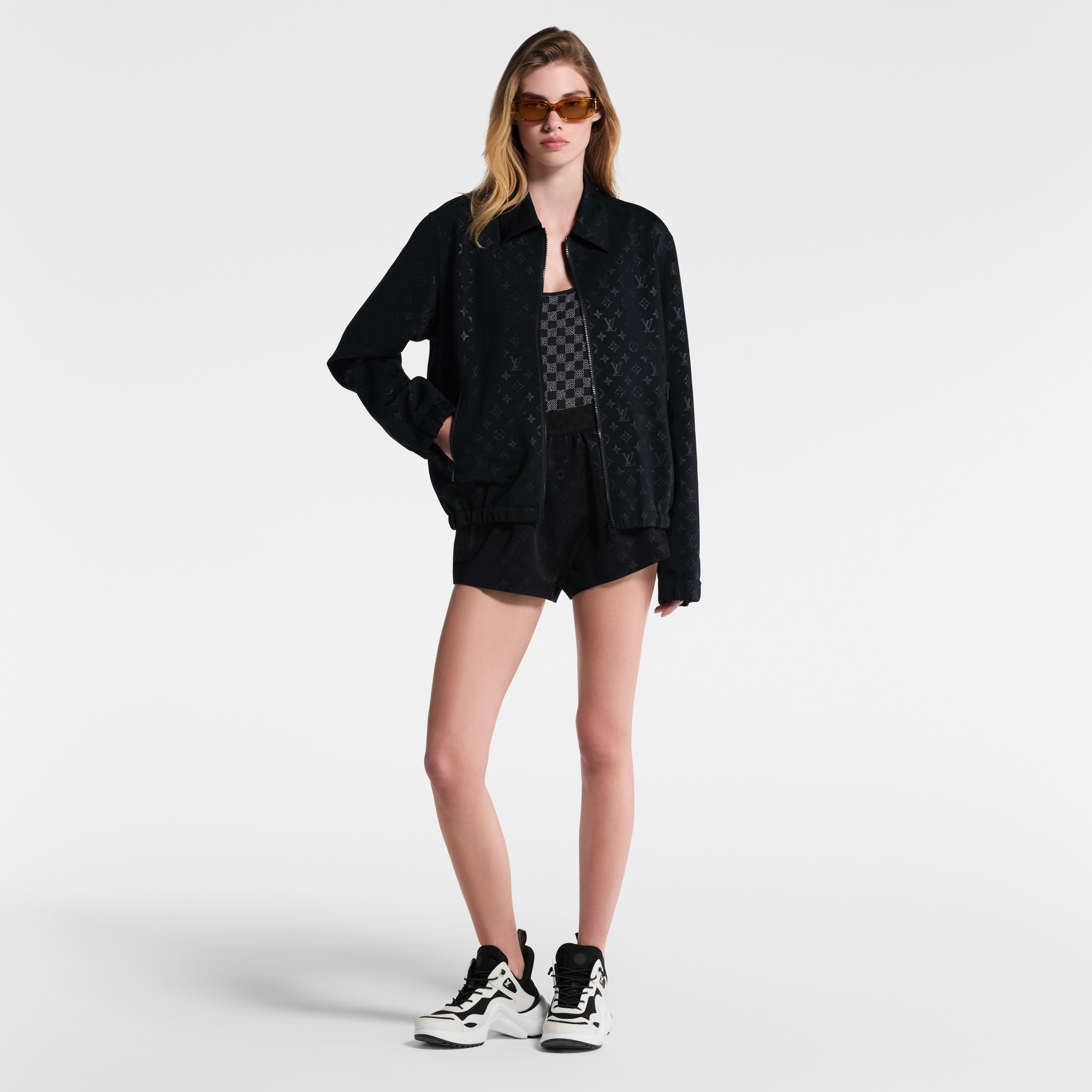 Women - Monogram Zip-Up Jacket  Women Ready-to-Wear Coats and Jackets | LOUIS VUITTON (Product zoom)