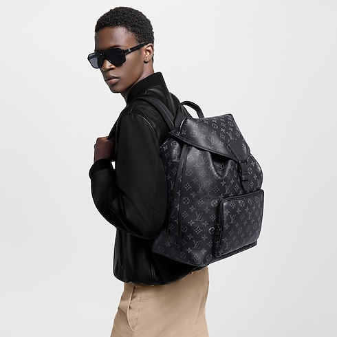 Men - Montsouris Backpack Monogram Eclipse Men Bags All Collections | LOUIS VUITTON (Product zoom)